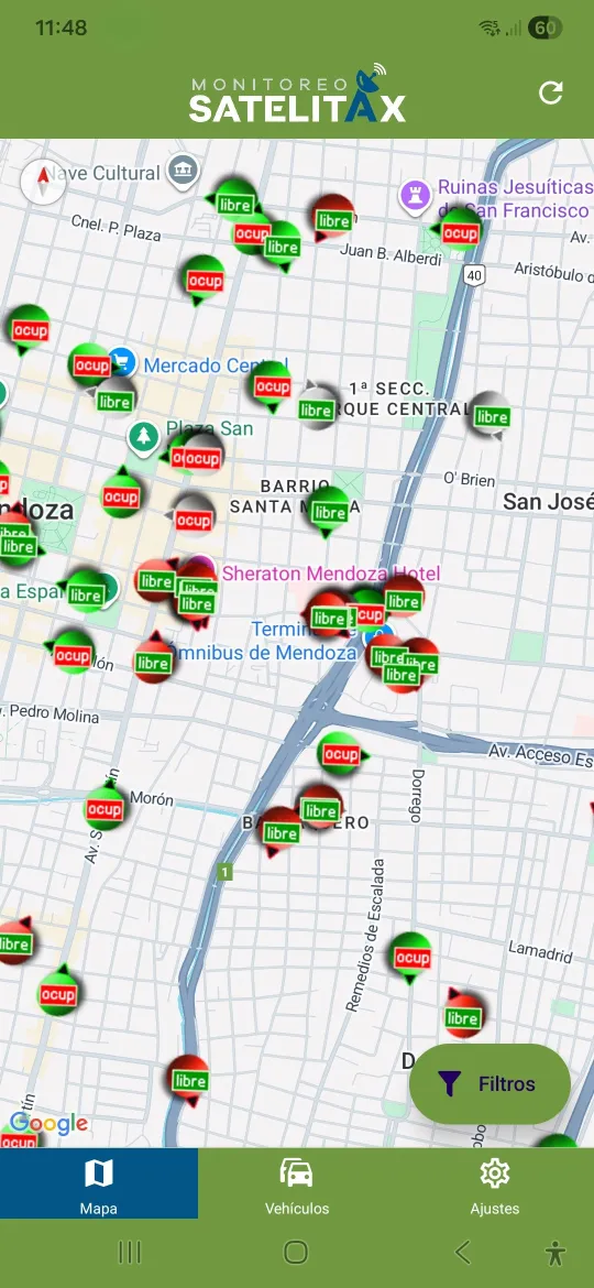 App Satelitax - Mapa de seguimiento GPS en tiempo real
